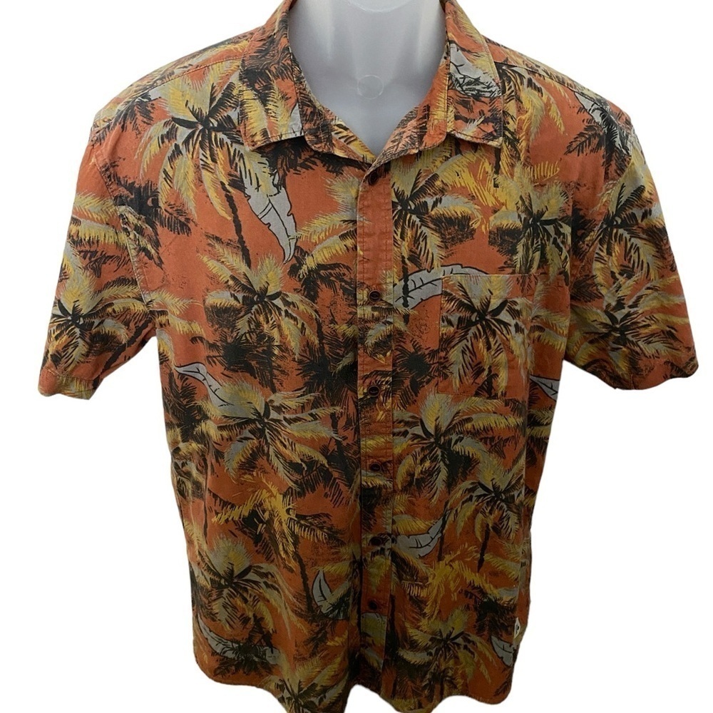 QUIKSILVER Aloha Hawaiian Shirt Modern Fit Men L Large